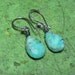 Sea Blue - African Turquoise and Sterling Silver Earrings