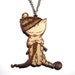 CAT NECKLACE - knitting cat - crafty kitty - cat lovers gift - knitted cat