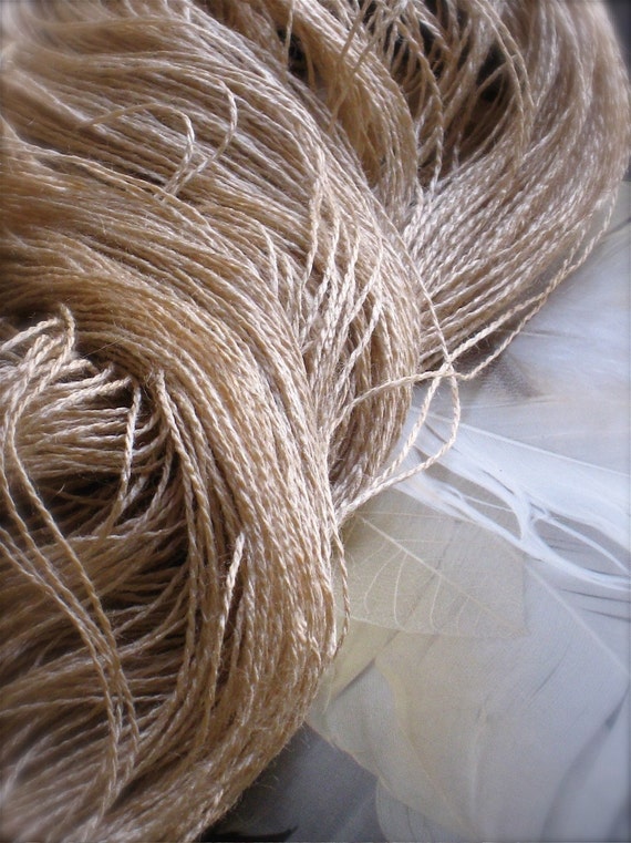 Tussah Silk Natural Lace Eco Tussah Silk Lace Weight Undyed