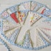 Bunting Banner Garland in Blue Vintage Dresden Plate Quilt and Rick Rack