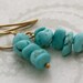 URBAN COWGIRL Gold Vermeil and Turquoise Drop Earrings