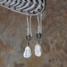 CIJ sale- KESHI Pearl earrings, JUNE birthstone, Keishi Pearl silver earrings, beige jewelry