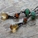MULTI Gemstone earrings, CITRINE, orange GARNET, and Aventurine earrings, sterling silver