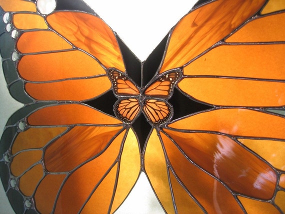 Monarch Butterfly Stained Glass