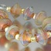 KILLERBEEDZ1 - Amber Opal - 10 Lampwork Stubby Bicone Bead Set