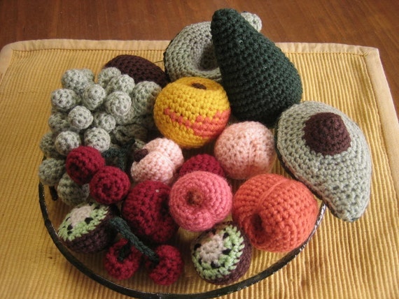 Cute Fruit Bowl crochet patterns 