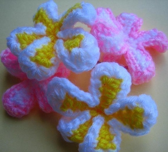Frangipani Flowers crochet pattern