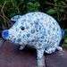 Percy Pig -- stuffed animal -- vintage fabric