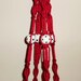 Mini Macrame Plant Hangers Red Black White Polka Dots Made in USA