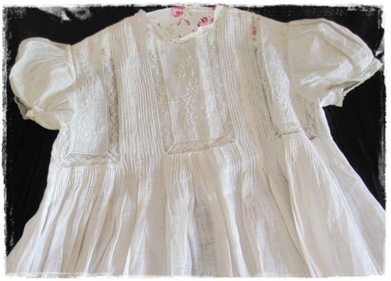 RESERVED for Mary 1800s ANTIQUE Hand Sewn French White Baby