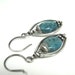 Blue Agate, Hill Tribe Fine Silver, Sterling Silver Earrings
