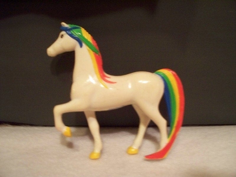 Vintage Rainbow Brite PVC Toy Starlite Horse