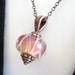 Antique Copper Glass Pendant - Peachy Pink Boro Bead