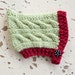 SALE Cabled button strap Hood for NEWBORNS photography prop - Red and green CHRISTMAS