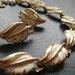 Ivory Enameled Leaves - Coro - Demi Parure Necklace, Earring Set
