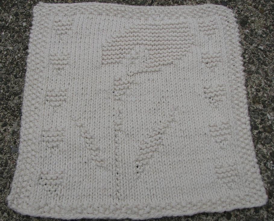 Calla Lily Dishcloth PDF Knitting Pattern