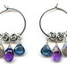 Amethyst And Multi Gem Silver Earrings FD594C