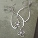 Fancy Loops Long Teardrop Earrings - Sterling Silver Dangle Earrings - Silver Wire Earrings, Silver Wire Jewelry