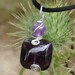 Amethyst Swirl Sterling Silver Pendant - Dark Purple - February Birthstone