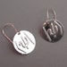 Wave Function Symbol Sterling Silver Stamped Earrings - Geek Science Jewelry- Dirac Notation-Physics Jewelry