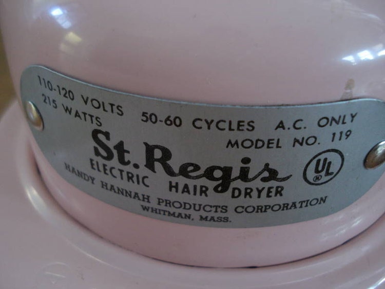Retro Pink Hair Dryer by St Regis 2012151 by bycinbyhand on Etsy