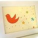 Framed Orange Bride Bird Print