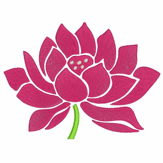 AKD No. 524 Lotus Flower in Full Bloom Machine by AKDesigns