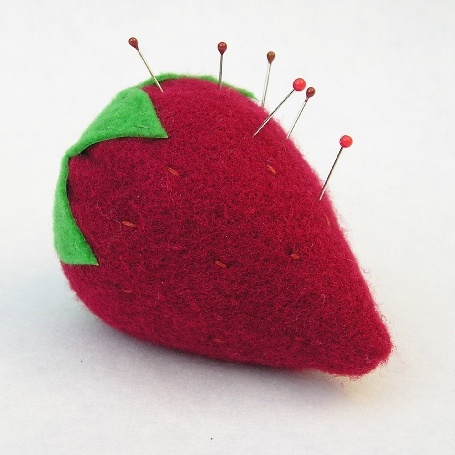 Emery Pincushion / Pin Cushion Large Felt Strawberry