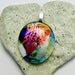 Fused Dichroic Glass Leaves Pendant