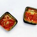 Red Dichroic Post Earrings
