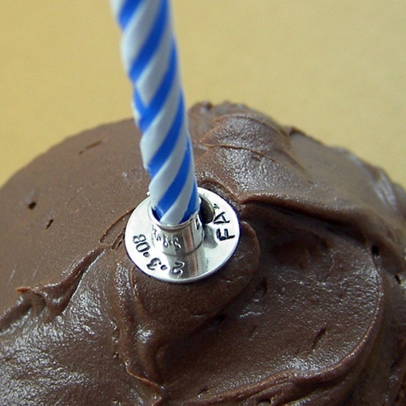 Birthday Candle Holder Keepsake Sterling Silver Personalized