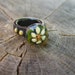 Classic Elegance Flower glass lampwork boro ring