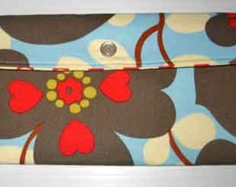 Wallet Travel pouch | Couture Secure Travel Collection Wallet | Amy Butler Lotus Morning Glory fabric