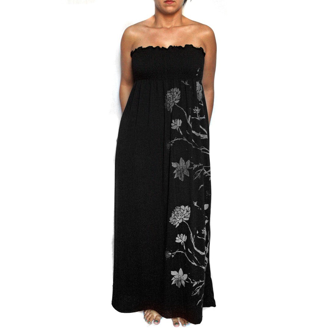 smocked maxi top