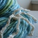 Handspun art yarn, crab fibre, organic Merino, silks