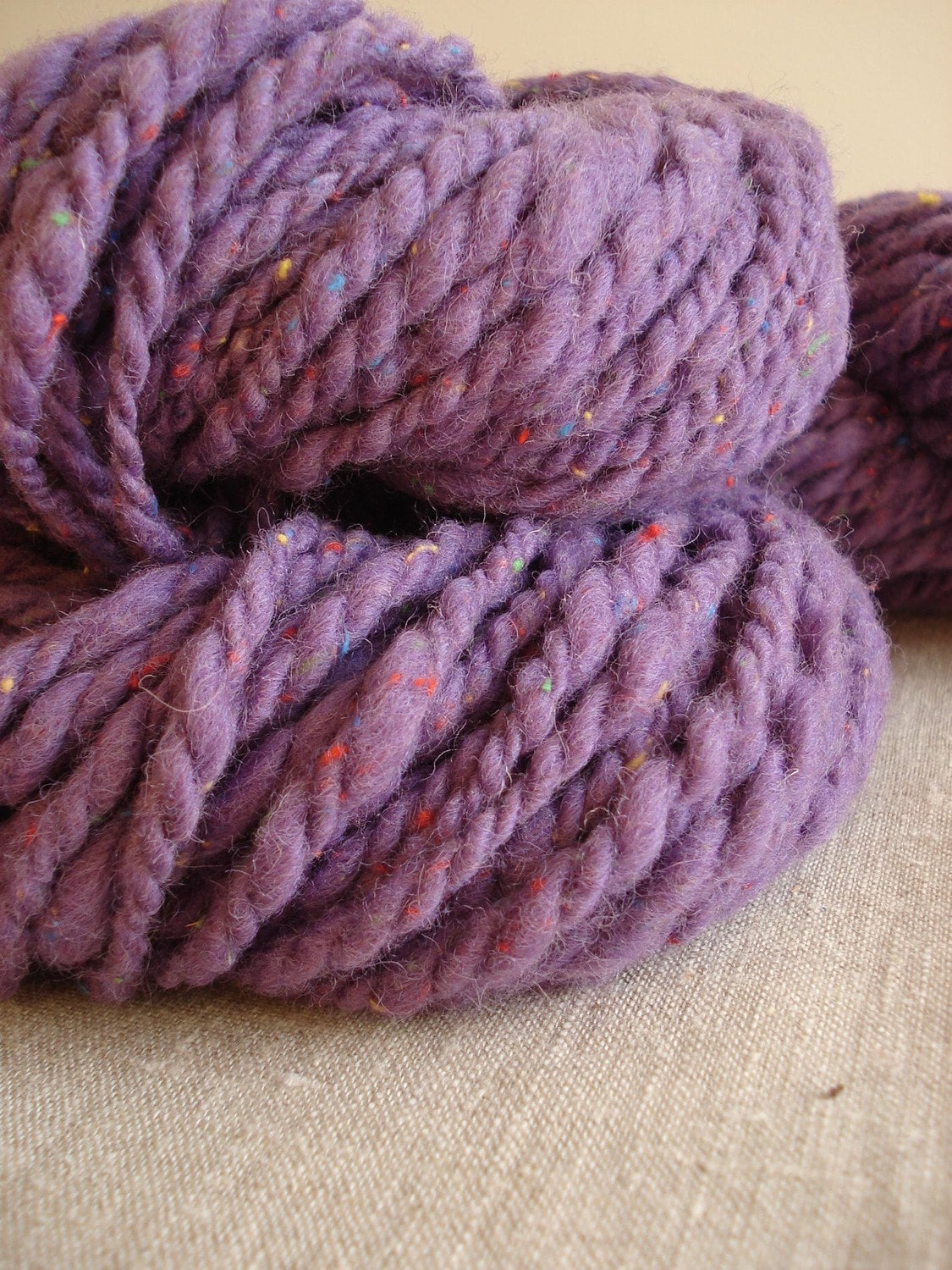 Purple Tweed handspun extra bulky yarn by Snowberrylime on Etsy