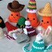 RESERVED Seasonal Safety Cone Hats -- Crochet PATTERNS -- pdf