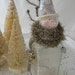 Winter Snow Snowman Repurposed Vintage Bottle