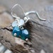 teal tempest earrings . teal blue apatite . sterling silver