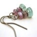 gimme some lovin' - moss aquamarine - watermelon tourmaline earrings