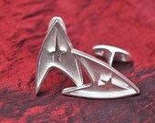 Solid Sterling Silver Star Trek Cufflinks