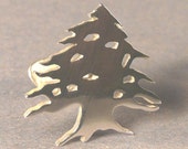 Cedar tree Cufflinks handmade Sterling Silver