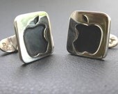 Sterling Silver Apple cufflinks