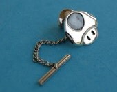 Tie pin - Sterling silver Mario mushroom tie tack