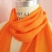 Pumpkin Orange Silk Chiffon Scarf