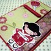 Birthday - Red Kimono Japanese Girl Handmade Card