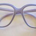 Lavender 1980s Oversized Square Shaped Eyeglasses