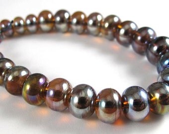 Set of Twenty Five Micro Aurae Handmade Glass Beads