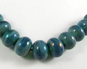 Set of Twelve Micro Gaia Handmade Glass Beads