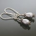 Silver Pearl Drops on Sterling Silver Kidney Wires f09e091